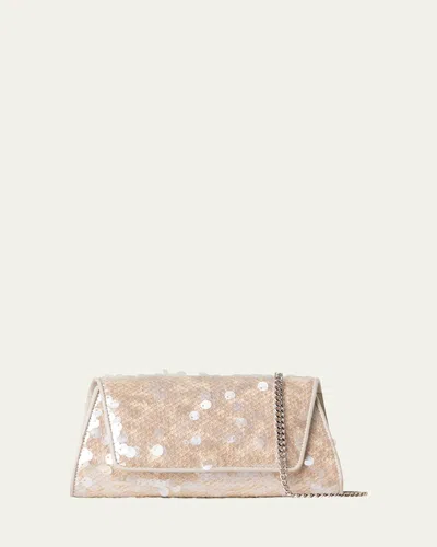 Akris Anouk Mini Sequined Trapezoid Clutch Bag
