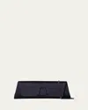 Akris Anouk Satin Clutch Bag With Chain Strap In Black