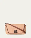 Akris Anouk Small Day Raffia Shoulder Bag In Camel/caramel