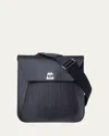 Akris Anouk Small Horsehair Messenger Bag In Black