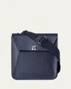 Akris Small Anouk Leather Crossbody Bag In Denim