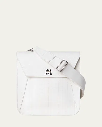 Akris Anouk Small Horsehair Messenger Bag In White