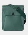 Akris Anouk Small Leather Messenger Bag In Cypresse