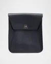 Akris Anouk Small Leather Messenger Bag In Denim