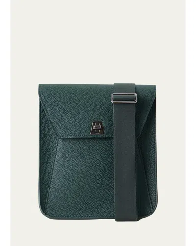 Akris Anouk Small Leather Messenger Bag In Green
