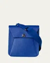 Akris Anouk Small Leather Messenger Bag In Ocean