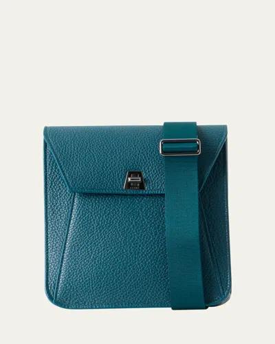 Akris Anouk Small Leather Messenger Bag In Ottanio