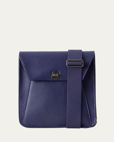 Akris Anouk Small Leather Messenger Bag In Purple