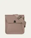 Akris Anouk Small Leather Messenger Bag In Brown