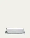 Akris Anouk Small Metallic Leather Clutch Bag In Silver Metallic