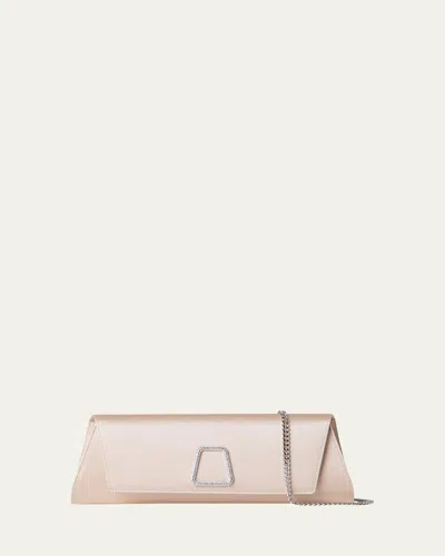 Akris Anouk Small Satin Clutch Bag In Light Pink
