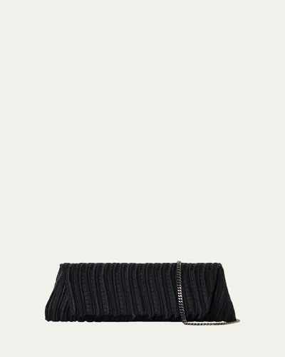 Akris Anouk Small Trapezoid Clutch Bag In Black