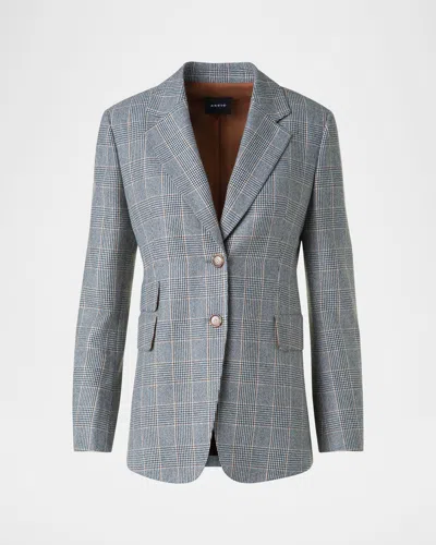 Akris Arie Prince Of Wales Check Cashmere Single-breasted Jacket