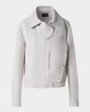 Shop Akris Arno Asymmetric Boxy Trench Jacket In Greige