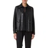 Akris Arthos Lambskin Leather Jacket In Black