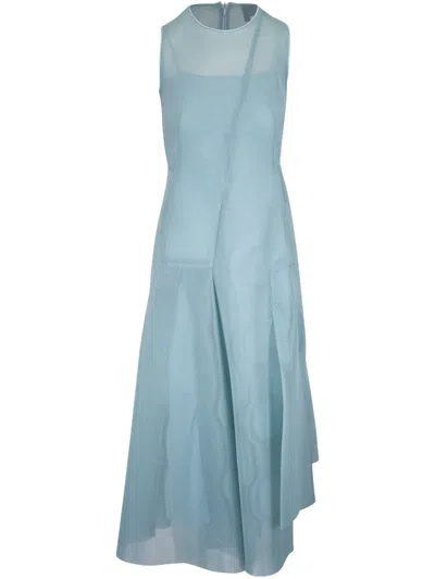Akris Asymmetrisches Kleid In Blau