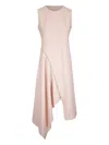 Akris High-low Zip Wool Crepe Midi Dress