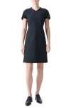 Akris Asymmetric Seam Dress In Black