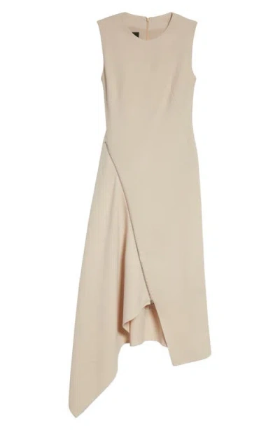 AKRIS AKRIS ASYMMETRIC SLEEVELESS WOOL DRESS