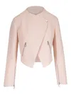 Akris Ariel Asymmetric Wool Crepe Jacket