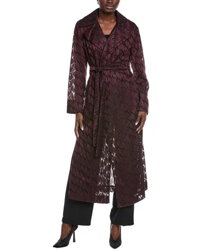 Akris Babylon Silk-blend Midi Dress In Burgundy
