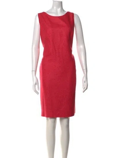 Pre-owned Akris Bateau Neckline Knee-length Dress In Pink