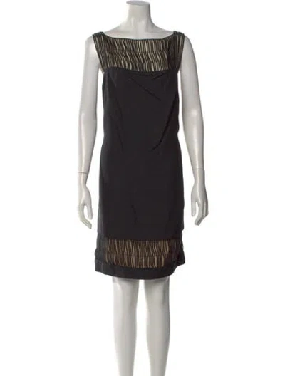 Pre-owned Akris Bateau Neckline Mini Dress