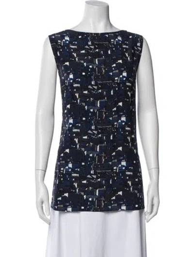 Pre-owned Akris Bateau Neckline Sweater In Blue