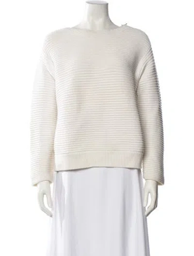 Pre-owned Akris Bateau Neckline Sweater In Neutral