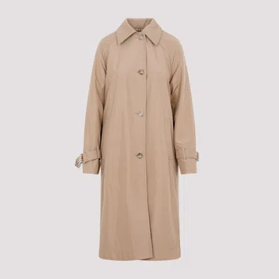 AKRIS BEIGE SINGLE BREASTED TRENCH COAT