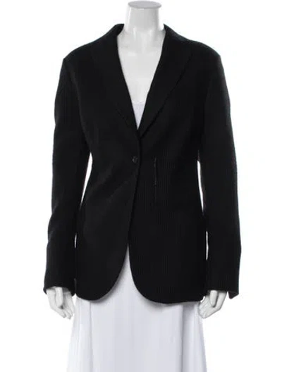 Pre-owned Akris Bergdorf Goodman Cashmere Blazer In Black
