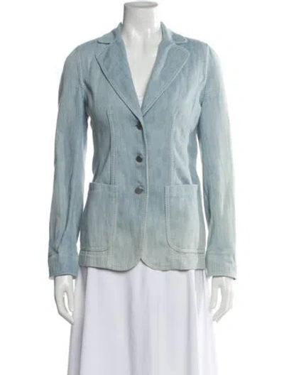 Pre-owned Akris Blazer In Blue