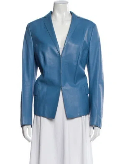 Pre-owned Akris Blazer In Blue