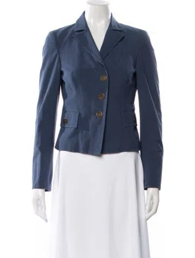 Pre-owned Akris Blazer In Blue
