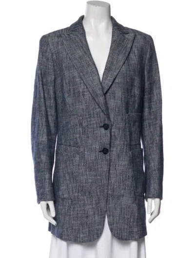 Pre-owned Akris Blazer In Blue