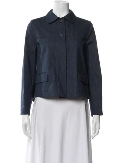 Pre-owned Akris Blazer In Blue