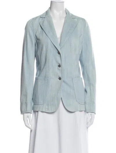 Pre-owned Akris Blazer In Blue