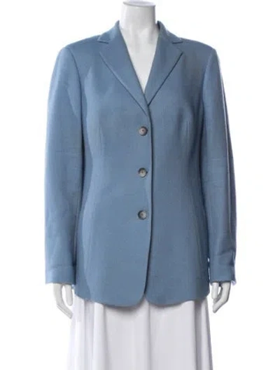 Pre-owned Akris Blazer In Blue