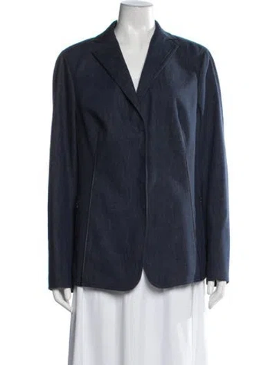 Pre-owned Akris Blazer In Blue