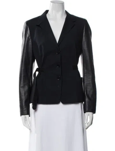 Pre-owned Akris Blazer In Blue