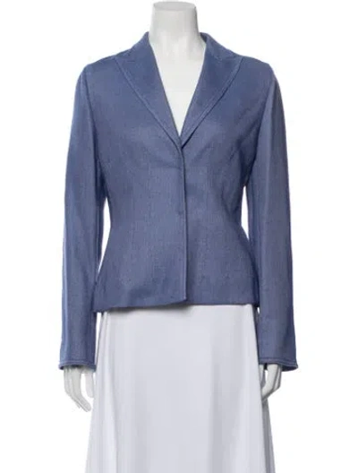 Pre-owned Akris Blazer In Blue