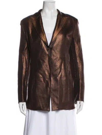Pre-owned Akris Blazer In Brown
