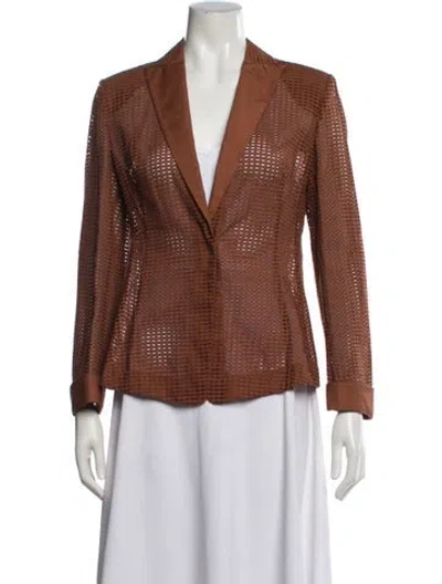 Pre-owned Akris Blazer In Brown