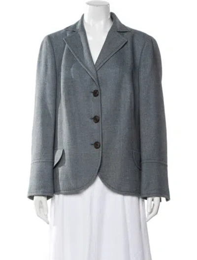Pre-owned Akris Blazer In Gray