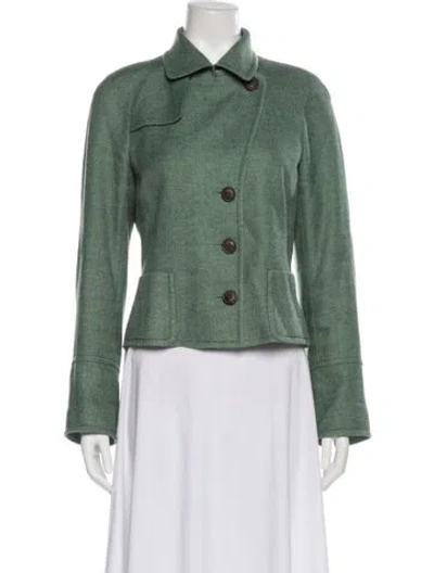 Pre-owned Akris Blazer In Green