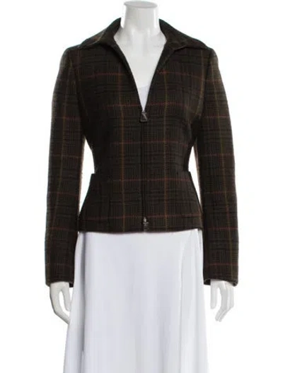Pre-owned Akris Blazer In Green