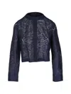 Akris Blue Cropped Jacket In Blue