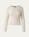 Akris Boucle Cashmere Sweater In Ecru