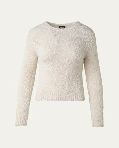 Akris Boucle Cashmere Sweater In Ecru
