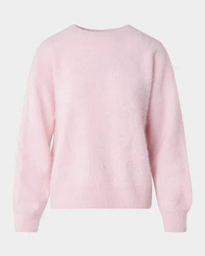 Akris Brushed Cashmere Crewneck Sweater In Pink